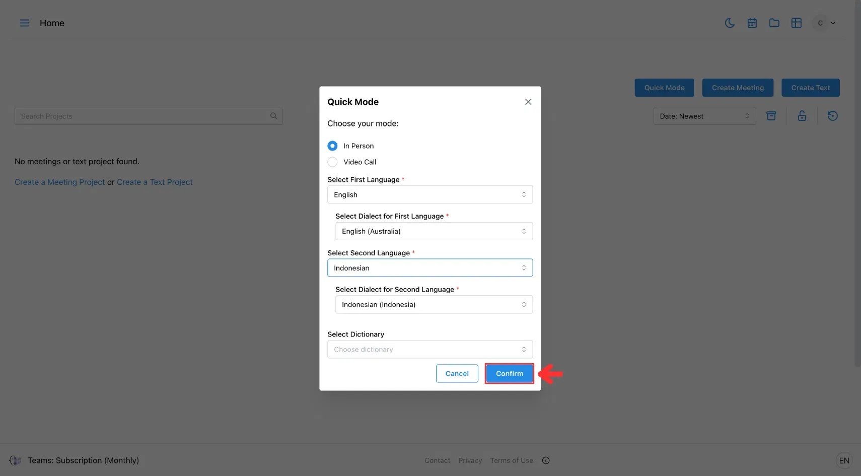 13.2 Create In Person - Quickmode Confirm.webp