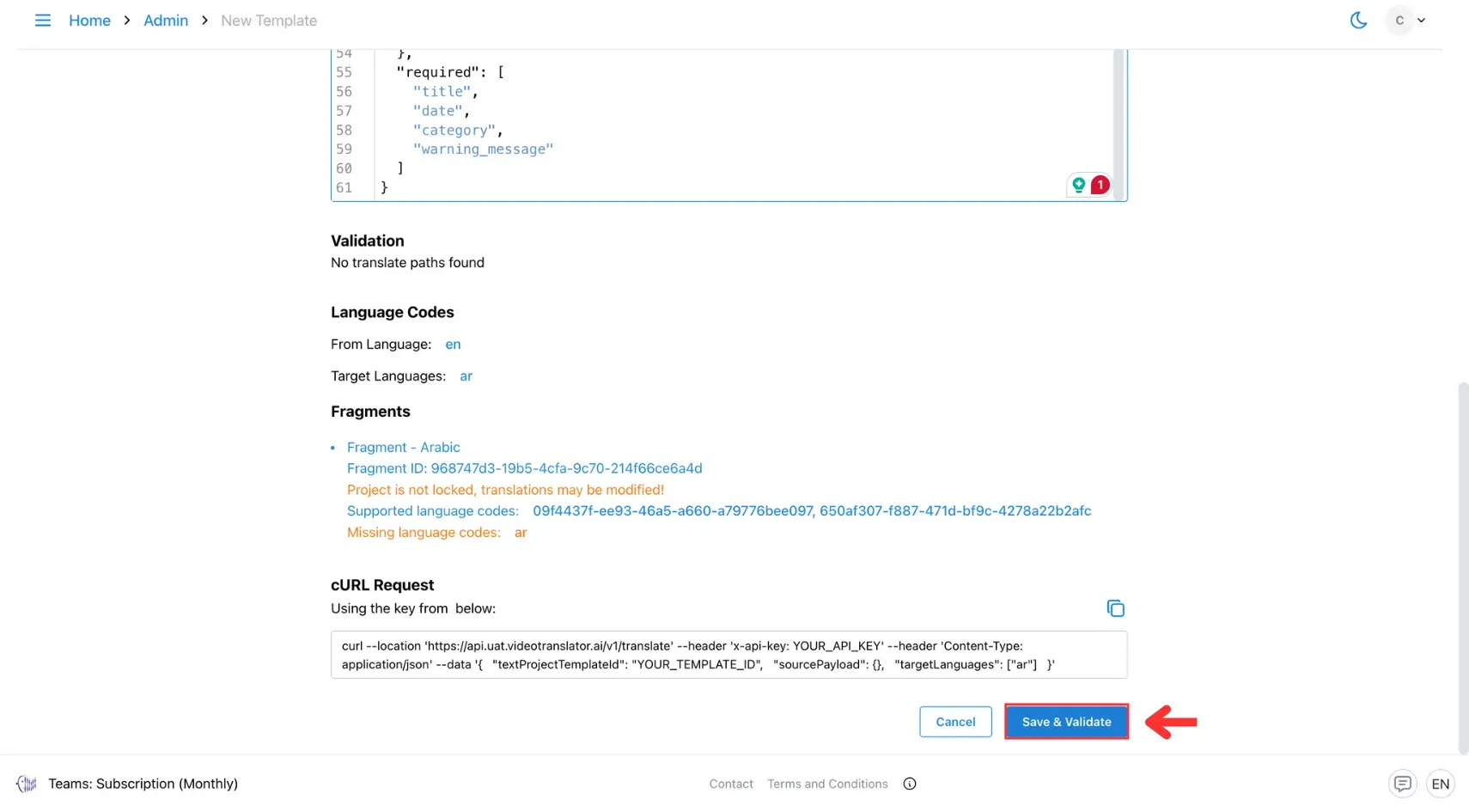 40.6 Create Template - Save and Validate.webp