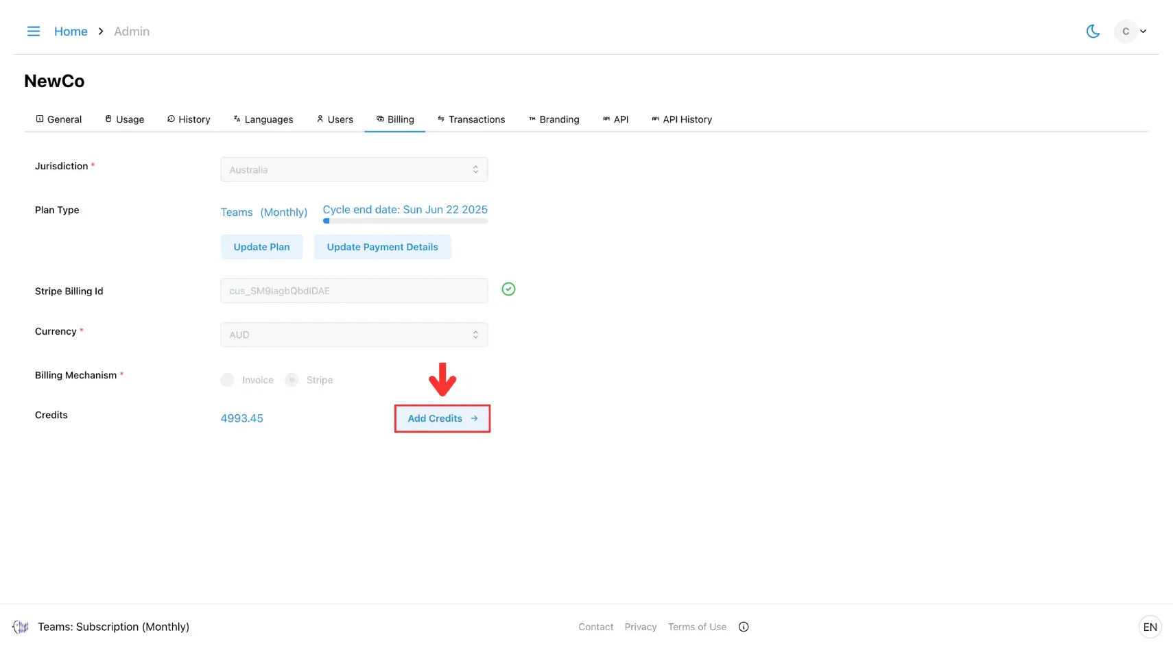 7.3 Top Up Credit - Add credit button.webp