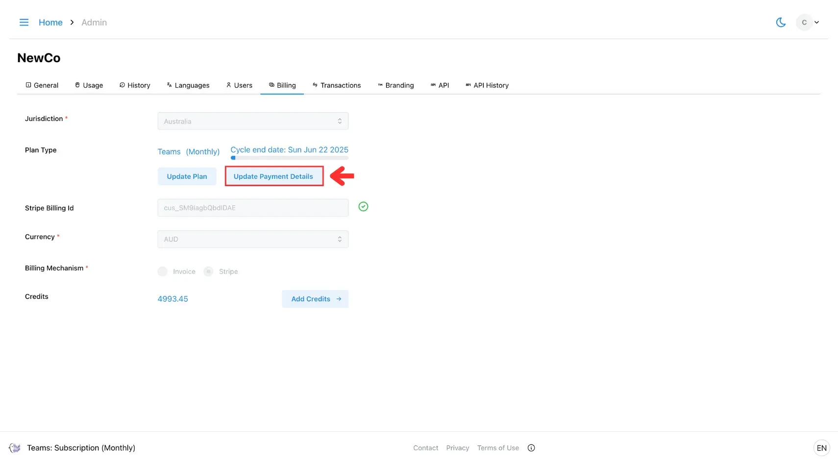 9.3 Update Plan - Update Plan button.webp