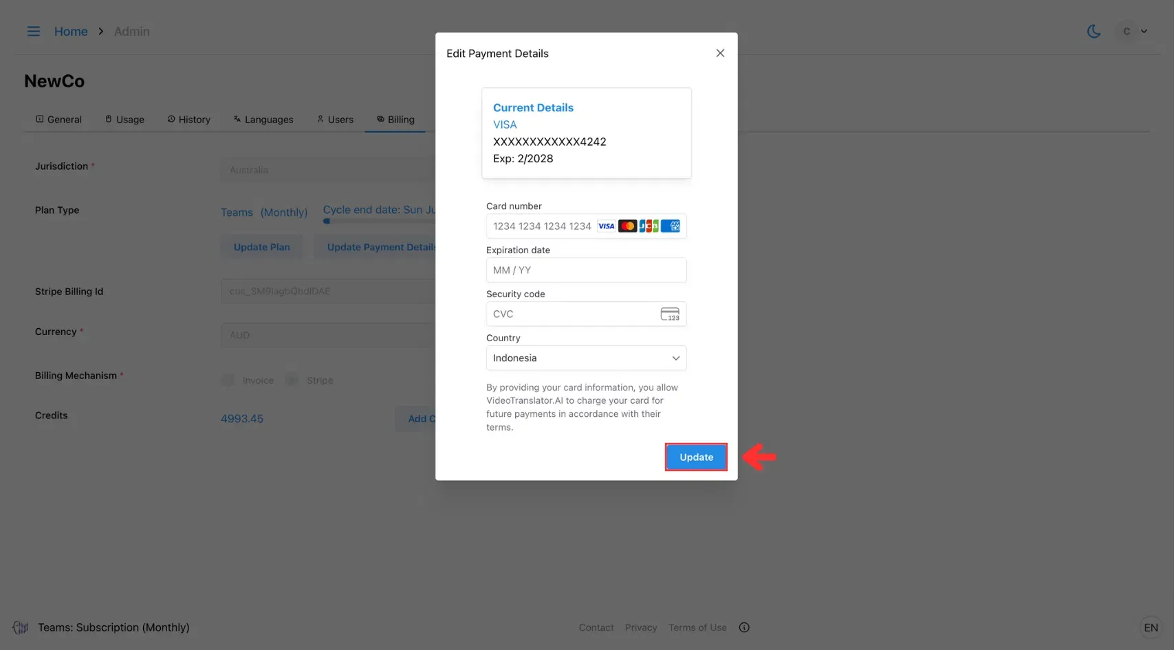 9.4 Update Plan - Change payment details.webp