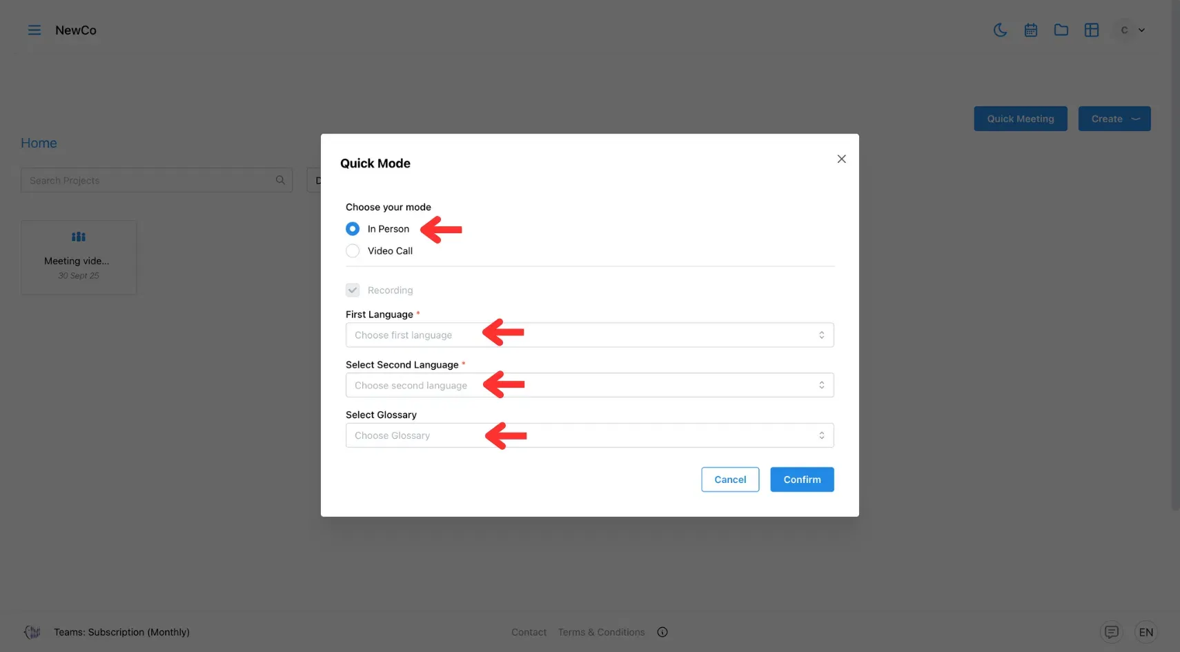 Configure Your Meeting